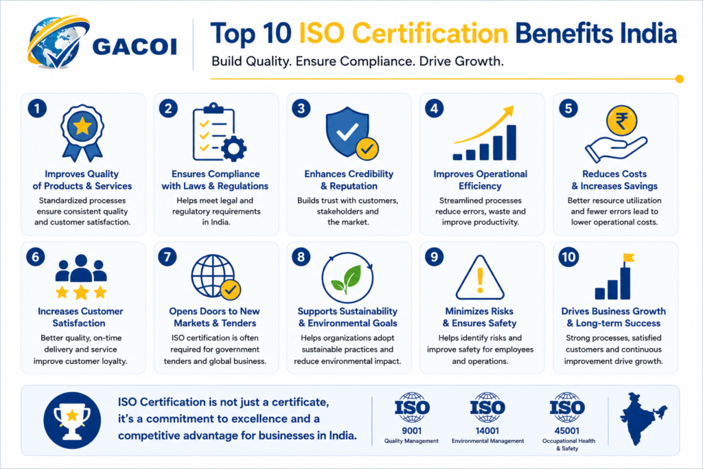 Top 10 ISO Certification Benefits for Businesses in India 2 Top 10 ISO certification benefits India banner