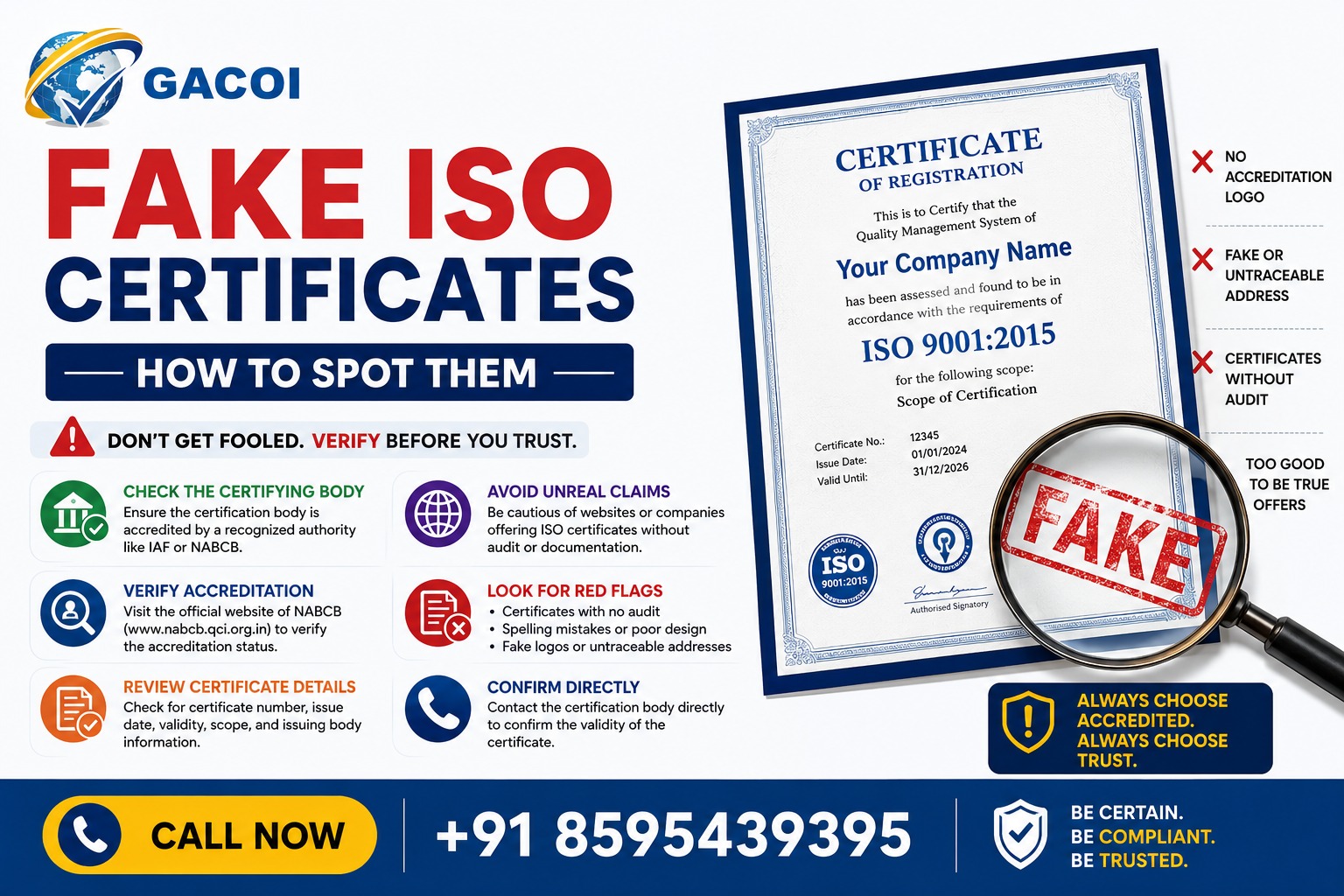 Fake ISO certificates