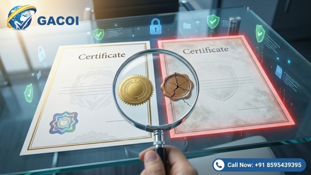 Fake ISO certificates