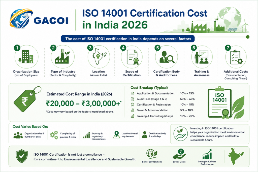 ISO 14001 Certification Cost in India 2026 2 ISO 14001 certification cost in India