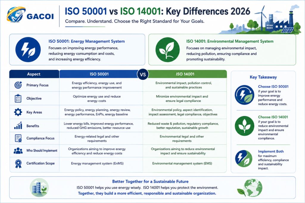 ISO 50001 vs ISO 14001