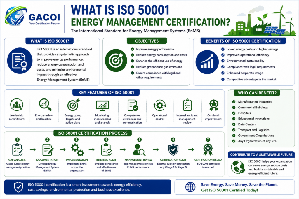 ISO 50001 Energy Management Certification in India 2026 2 What is ISO 50001 energy management certification